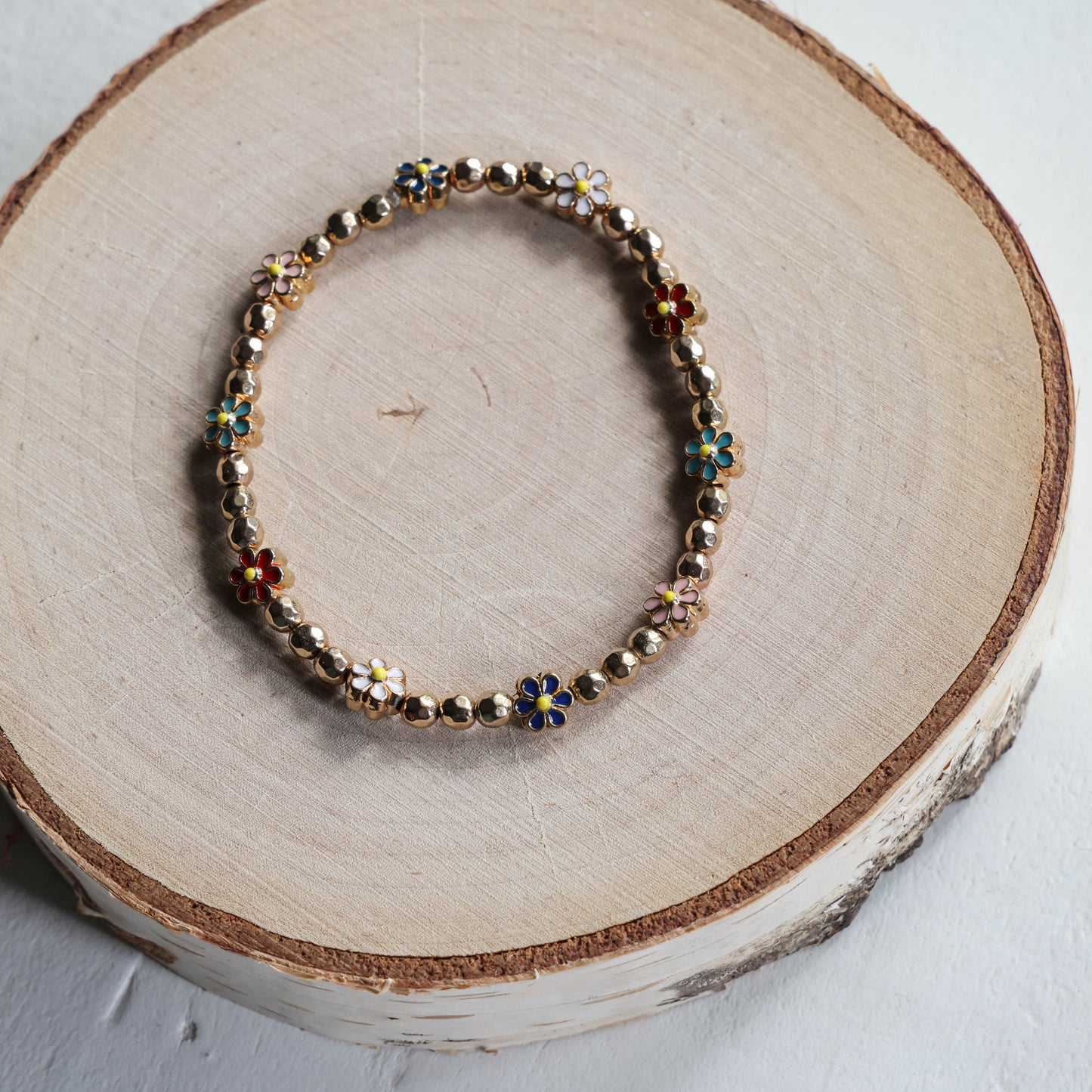 Floral Beaded Bracelet