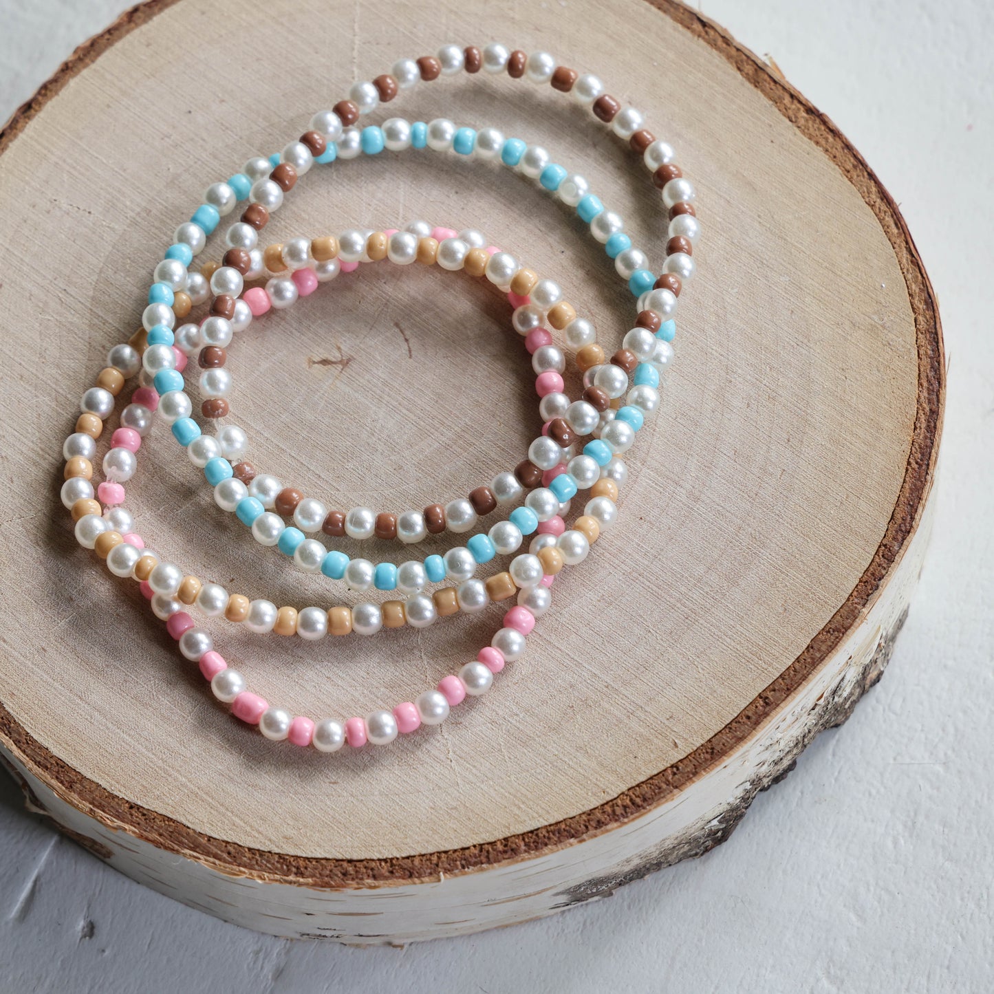 Pack of Four Pearl Beaded Bracelets