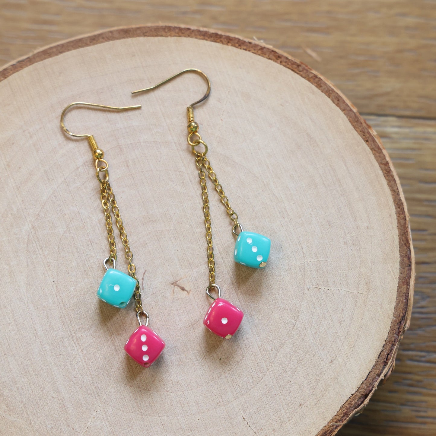 Dangle Dice Earrings