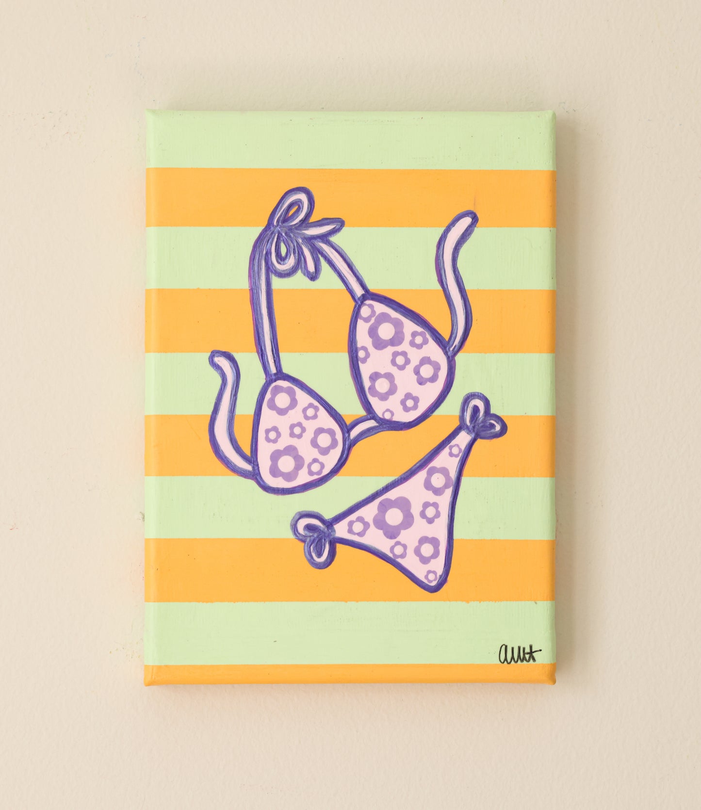 Striped Bikini Painting