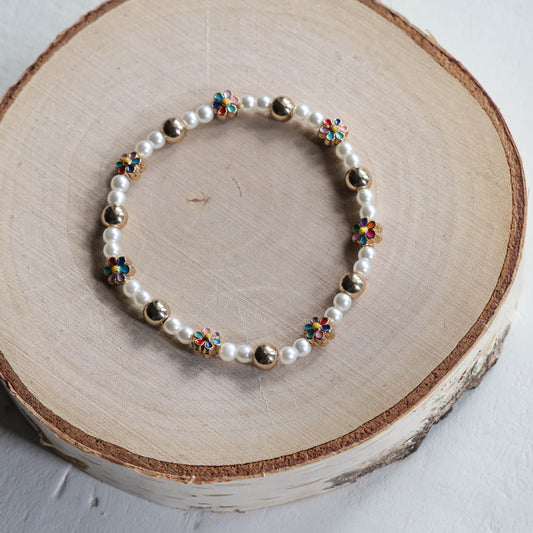 Floral Beaded Bracelet