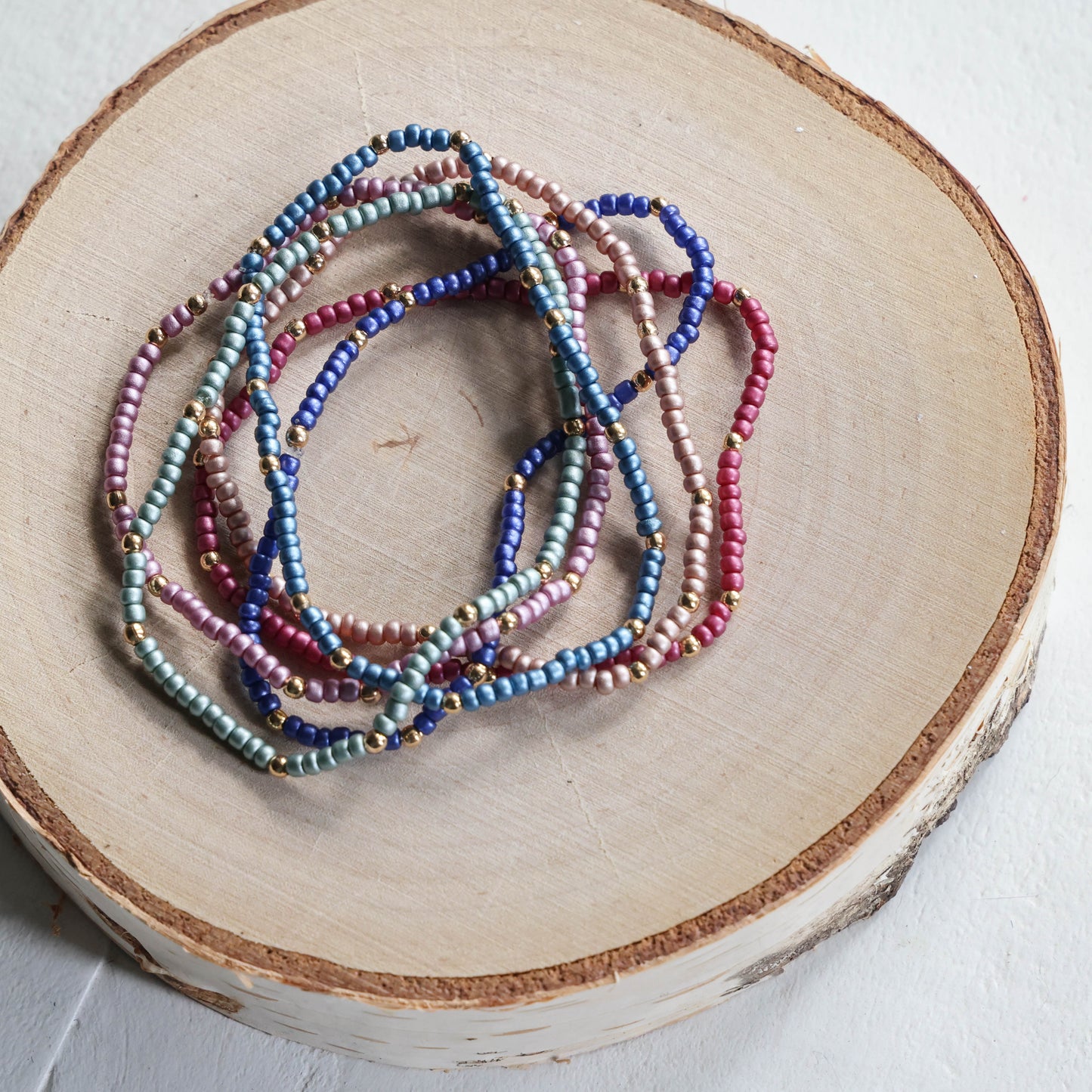 Set of Six Beaded Bracelets