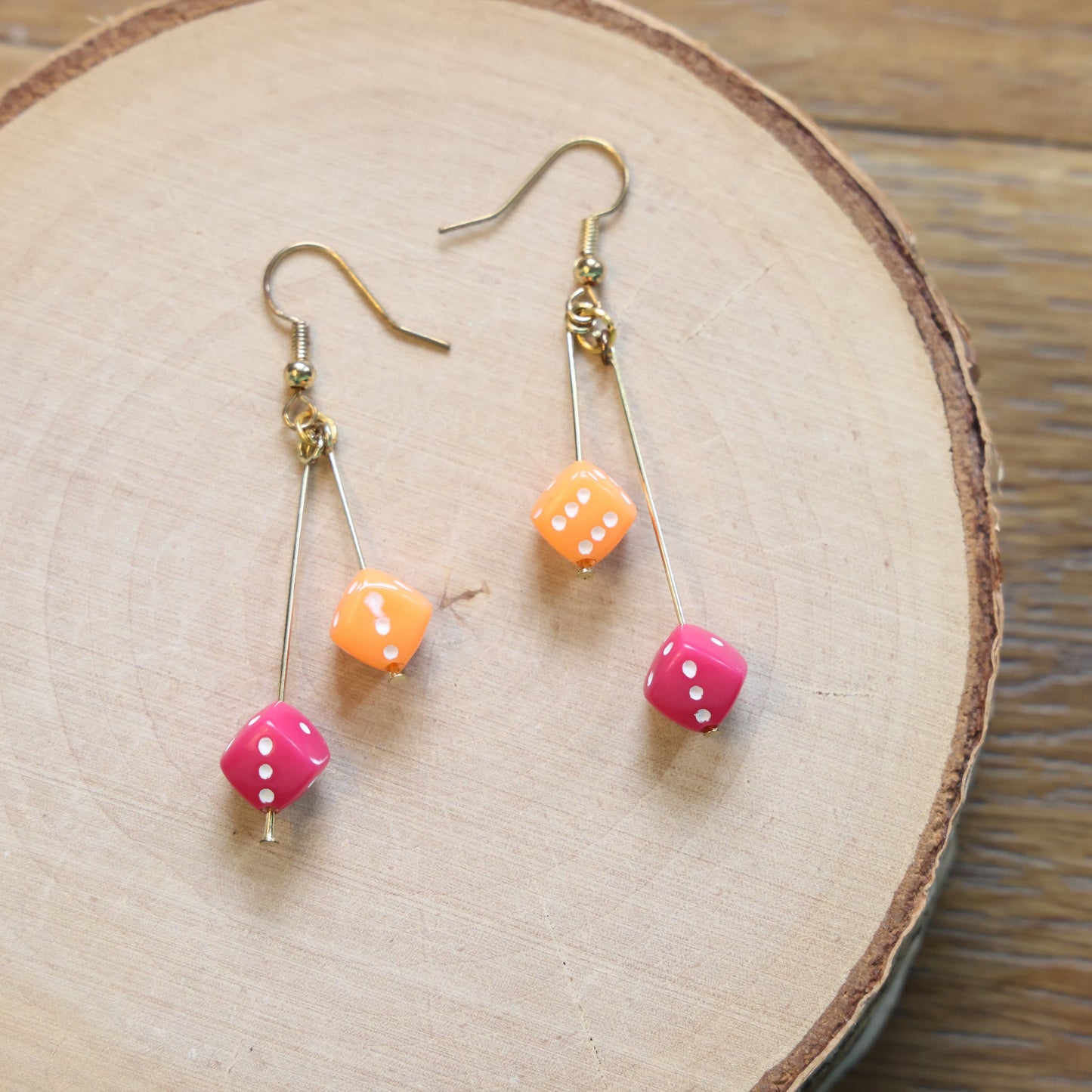 Dangle Dice Earrings