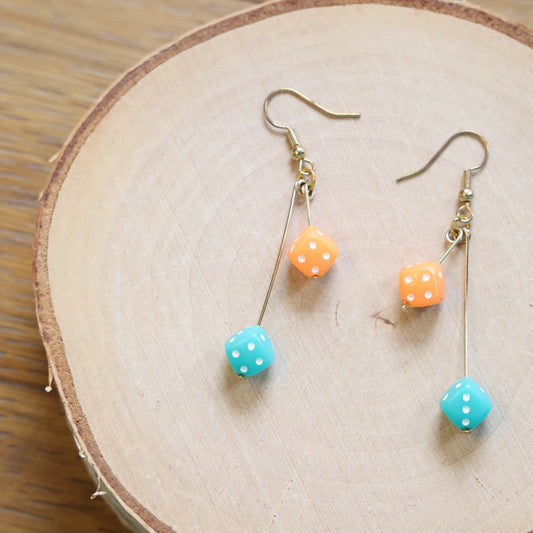 Dangle Dice Earrings