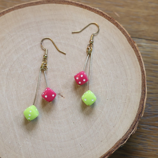Dangle Dice Earrings