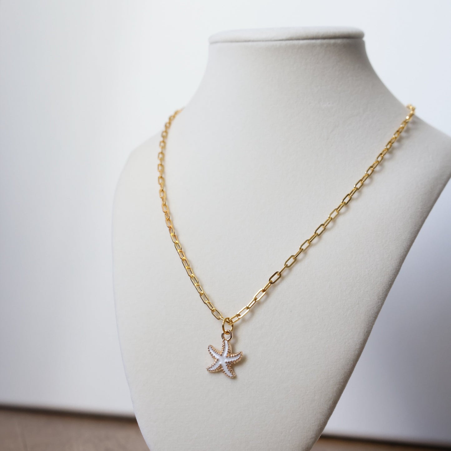 Paper Clip Shell Necklaces