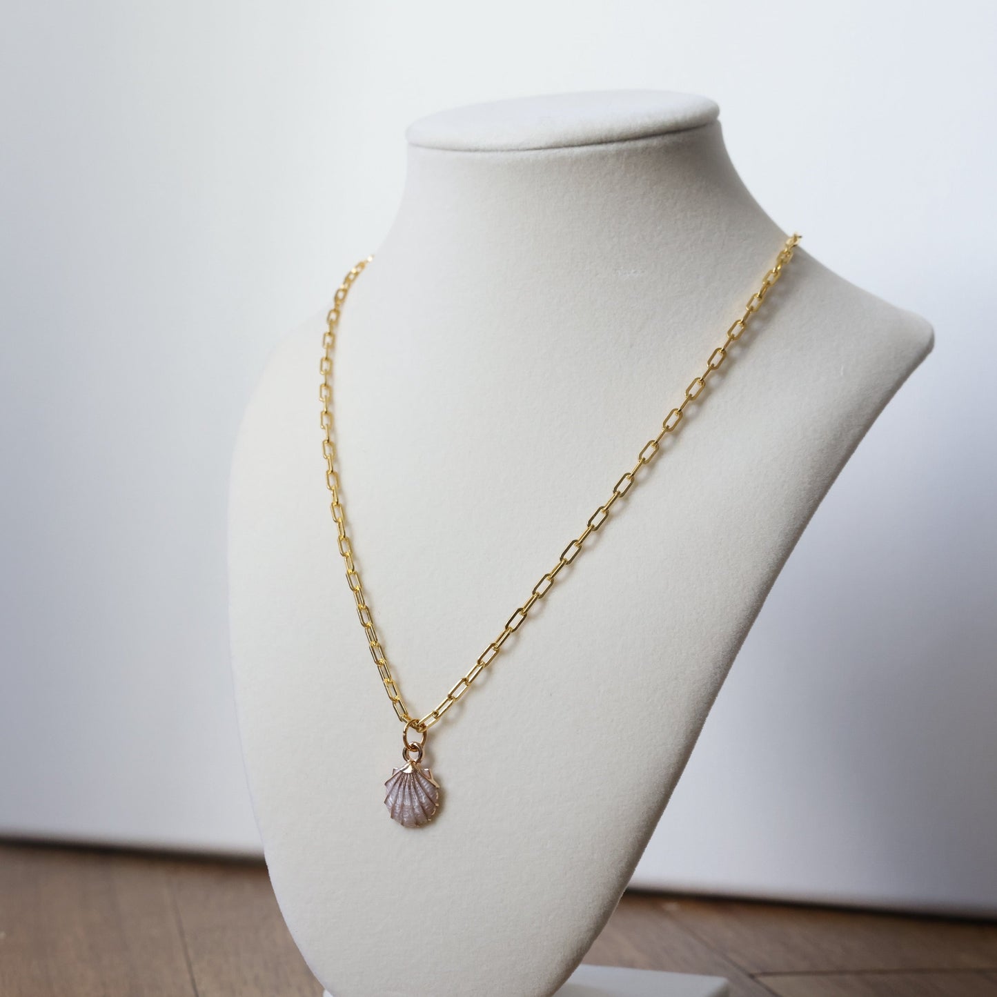 Paper Clip Shell Necklaces