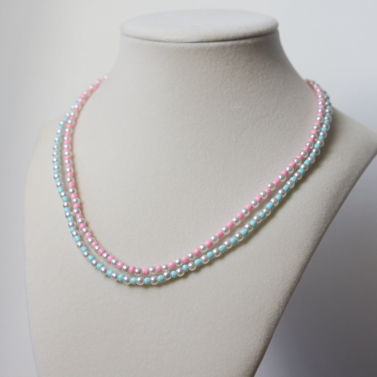 Baby Blue and Pink Necklace