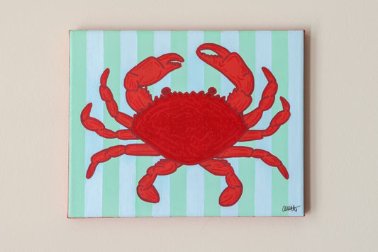 Striped Crab Painting