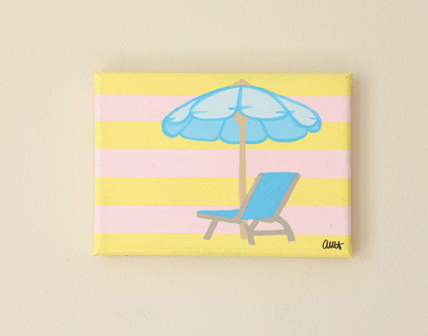 Striped Beach Chair Painting