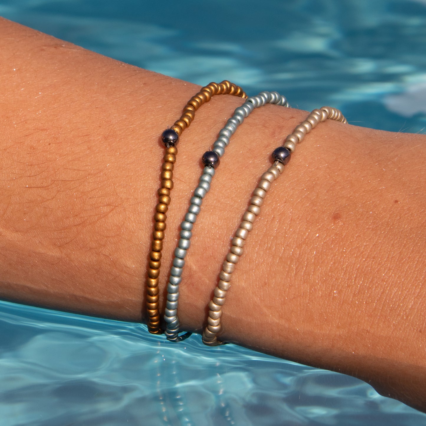 Set of Three Beaded Bracelets