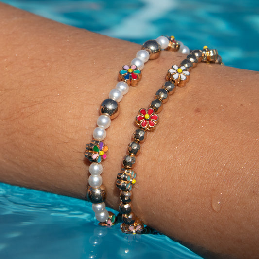 Floral Beaded Bracelet